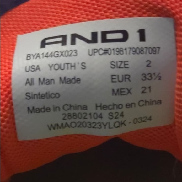 And1 Sky Blue Sneakers with Neon Highlights - Picture 14 of 15